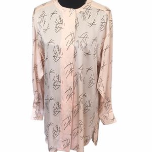 Vintage ESCADA pure silk tunic pattern blouse